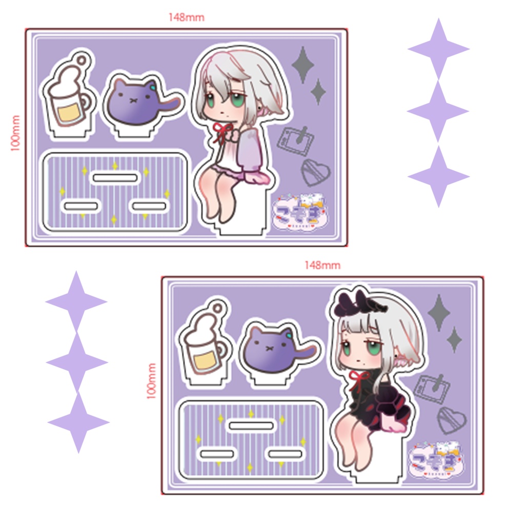 こそぎVer.3.0新衣装 フレーム付きアクリルスタンド