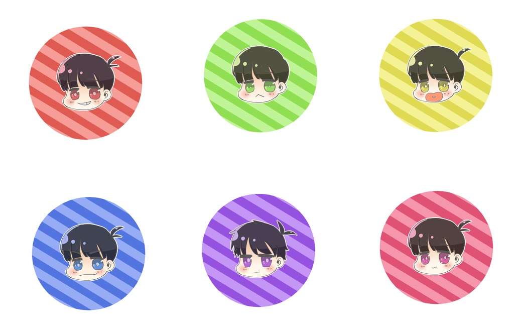 32mm六つ子缶バッチ