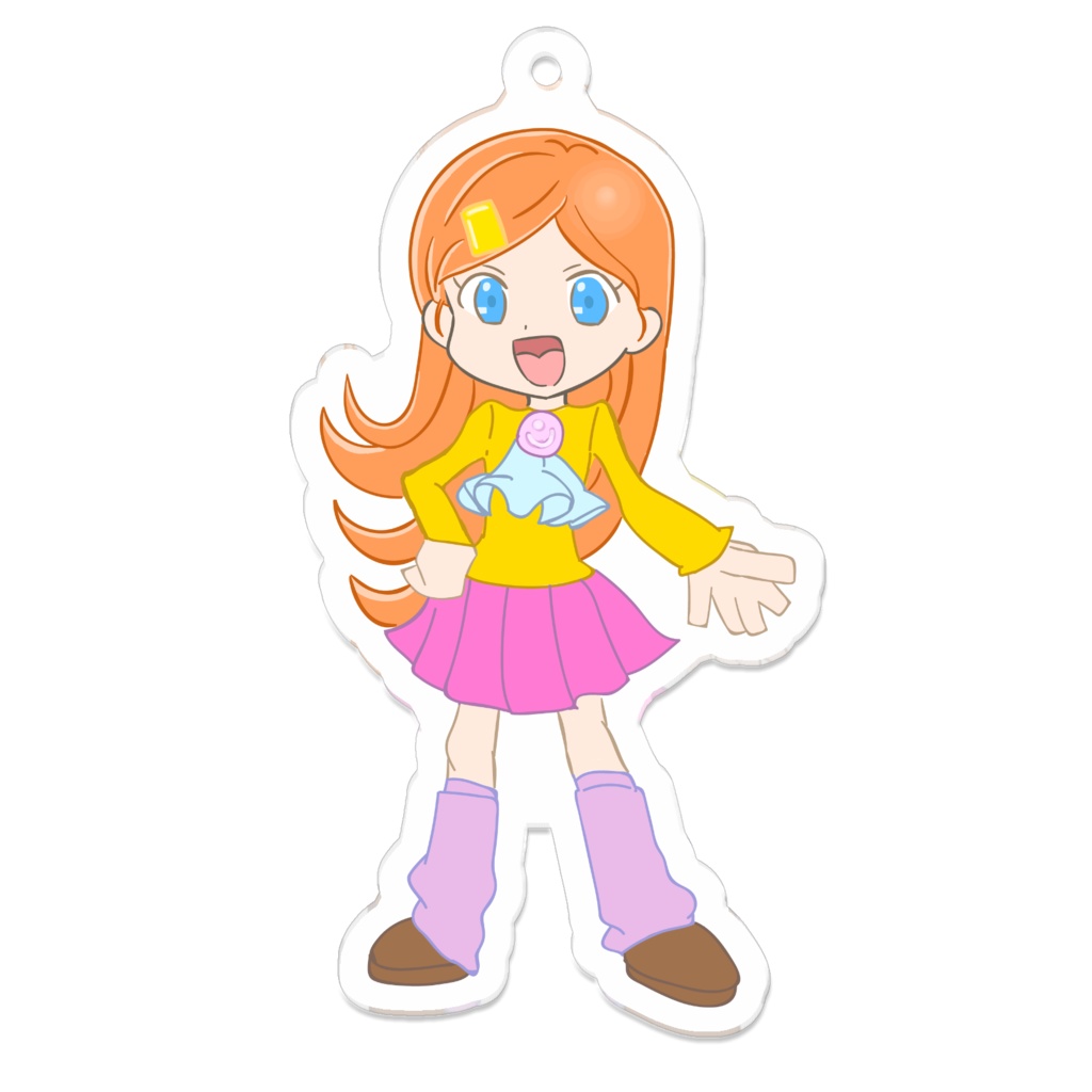 活発な女の子のアクリルキーホルダー