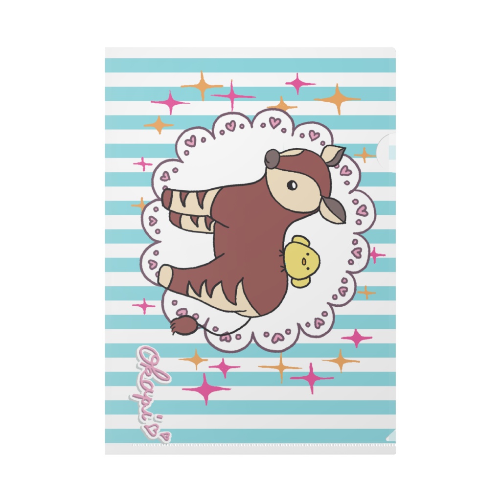 オカピのクリアファイル