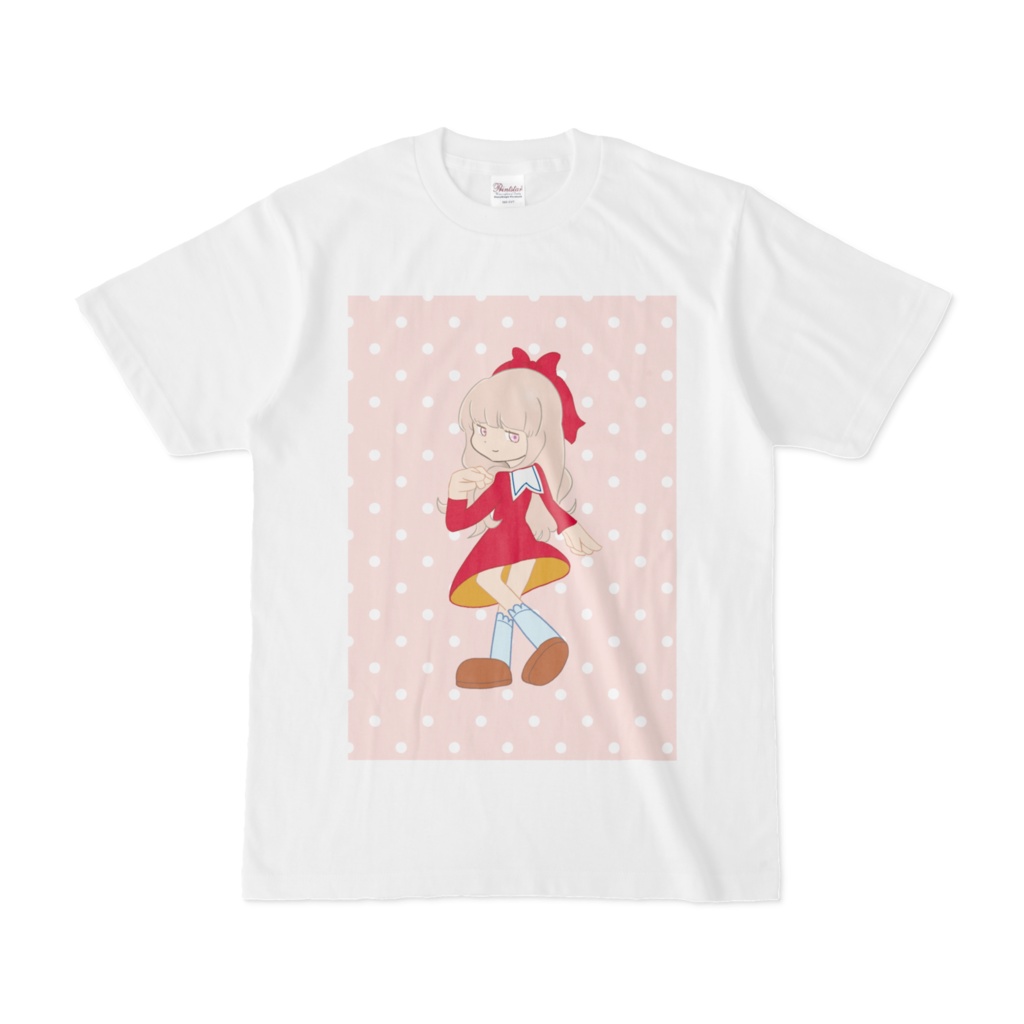 リボンな女の子のTシャツ