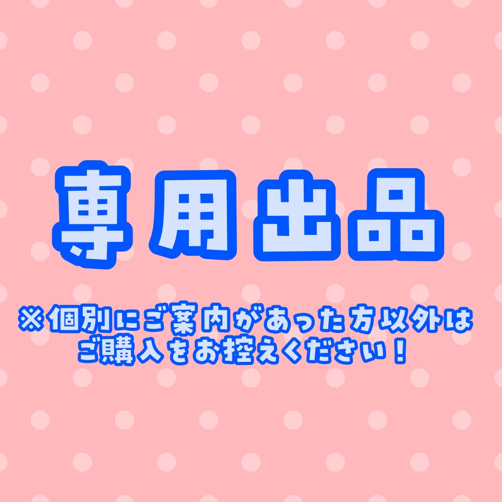 専用出品(お礼、特典発送用)