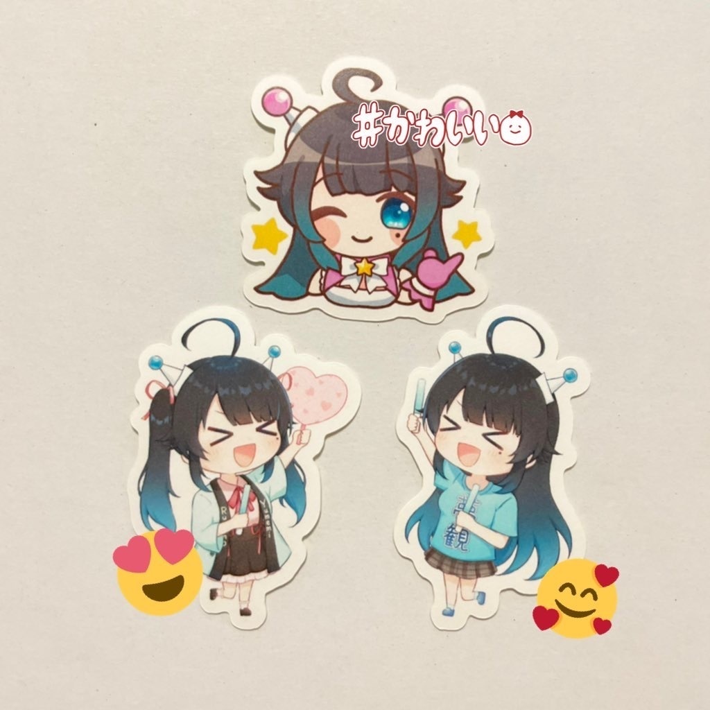 3種セットステッカー《きゃるるんっ！/オタク2種》夢観るるの