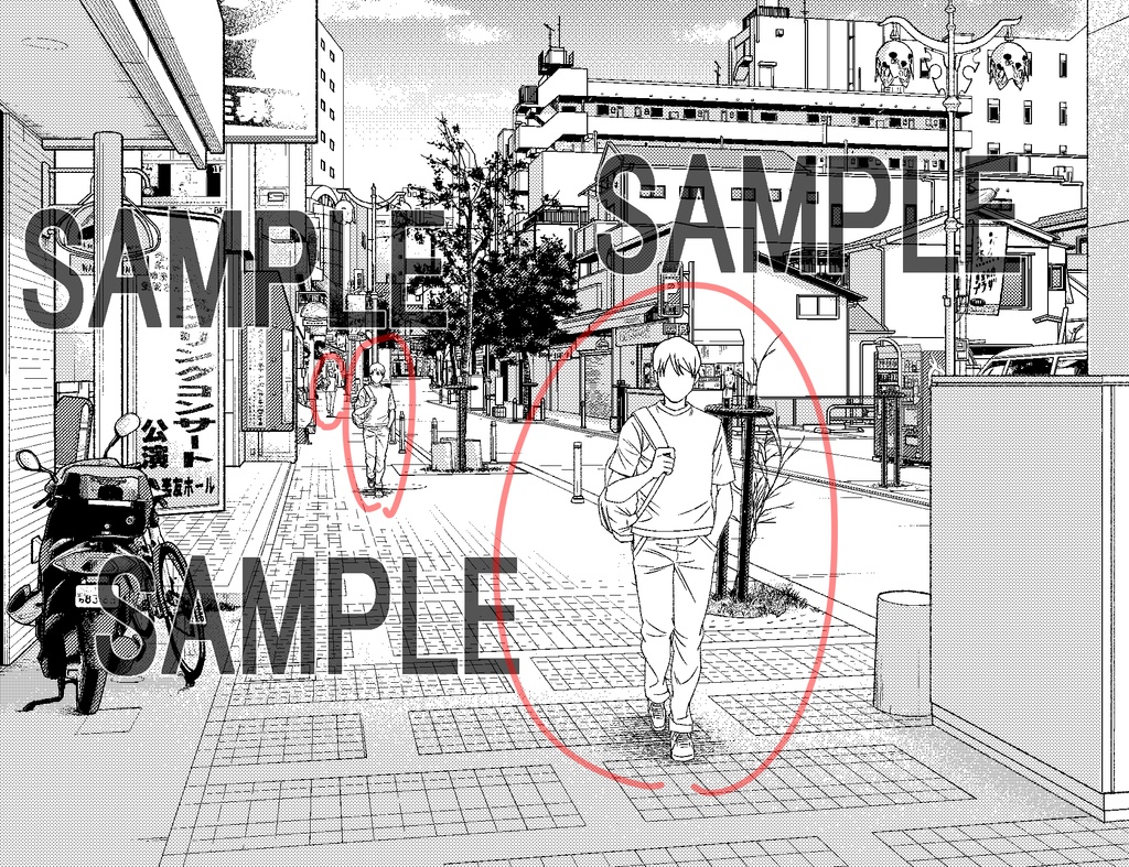 【漫画素材】 モブ 20体(季節:春夏)