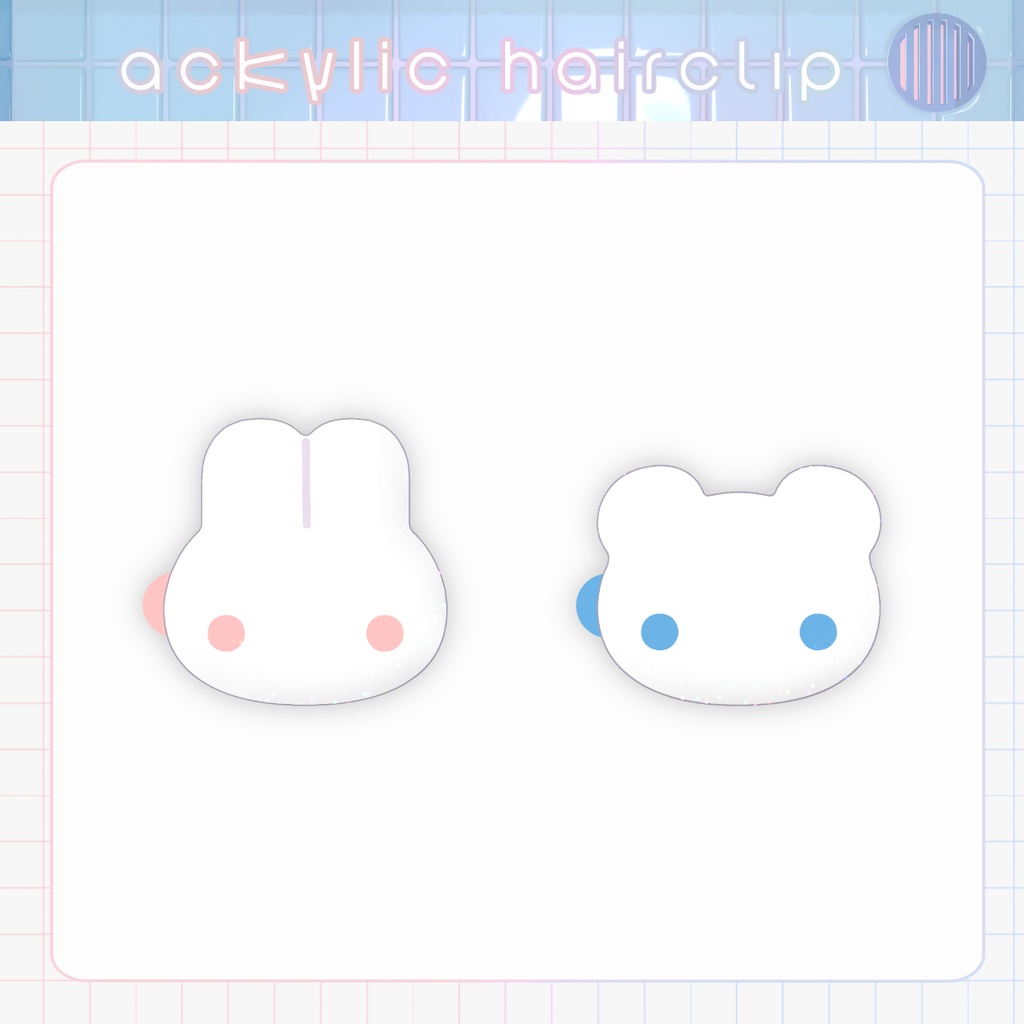 アクリルヘアクリップ