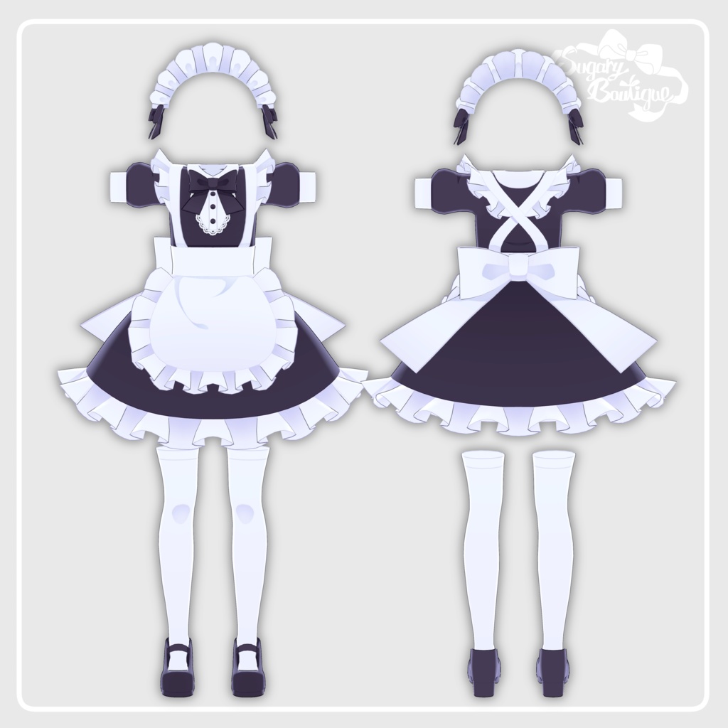 【こまどアバター対応】メイド服