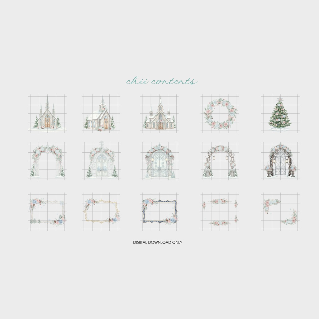 ❄ Snow White Wedding |可憐なホワイトウエディングクリップアート ❄