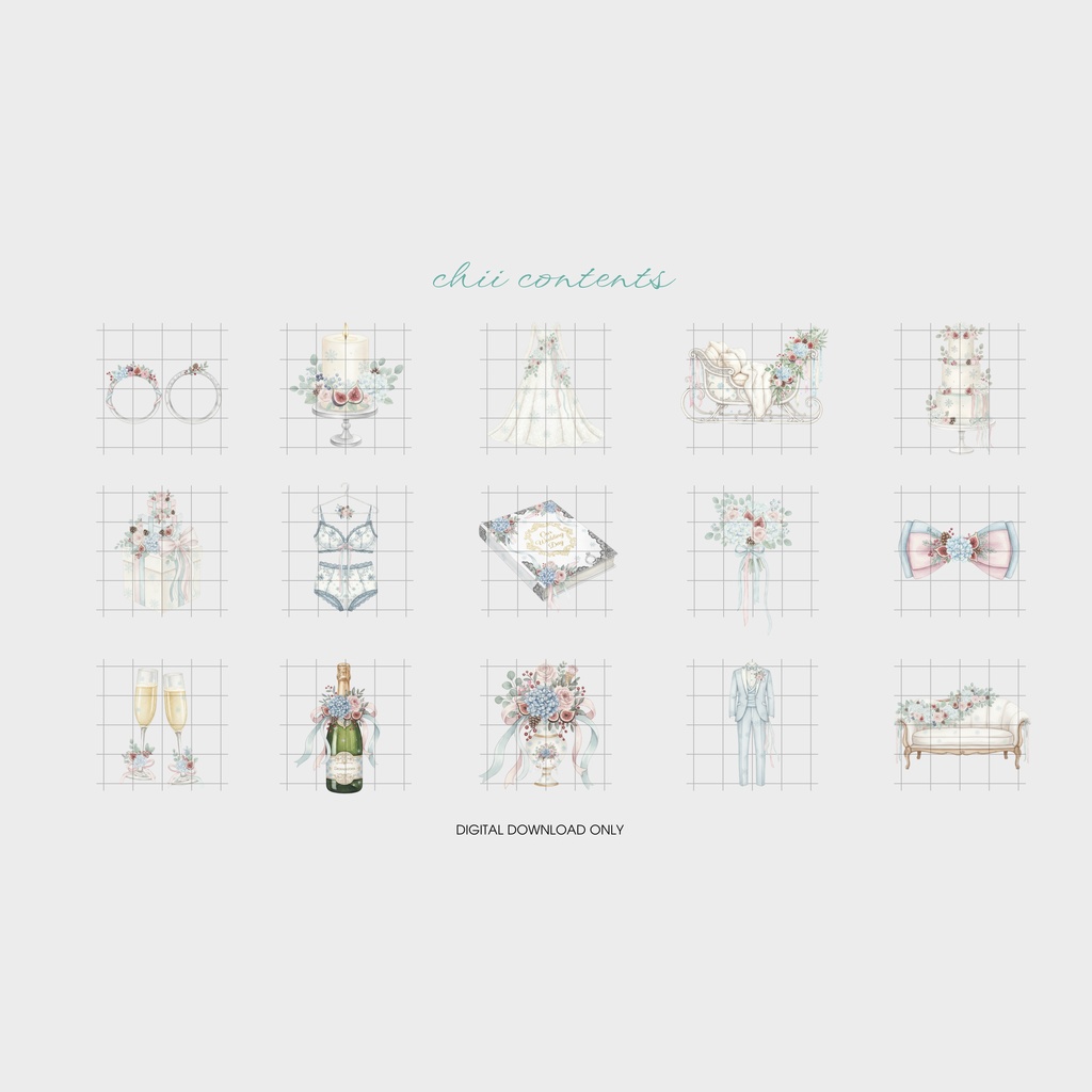 ❄ Snow White Wedding |可憐なホワイトウエディングクリップアート ❄