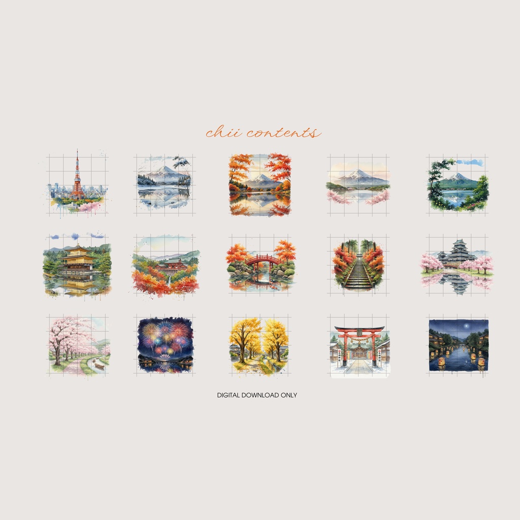 🌿 Wabi Sabi Japan |静寂と美の“和”クリップアートコレクション 🌿