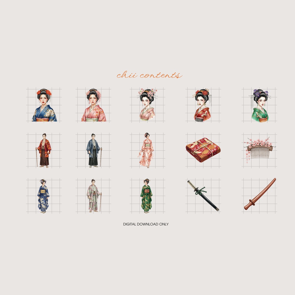 🌿 Wabi Sabi Japan |静寂と美の“和”クリップアートコレクション 🌿