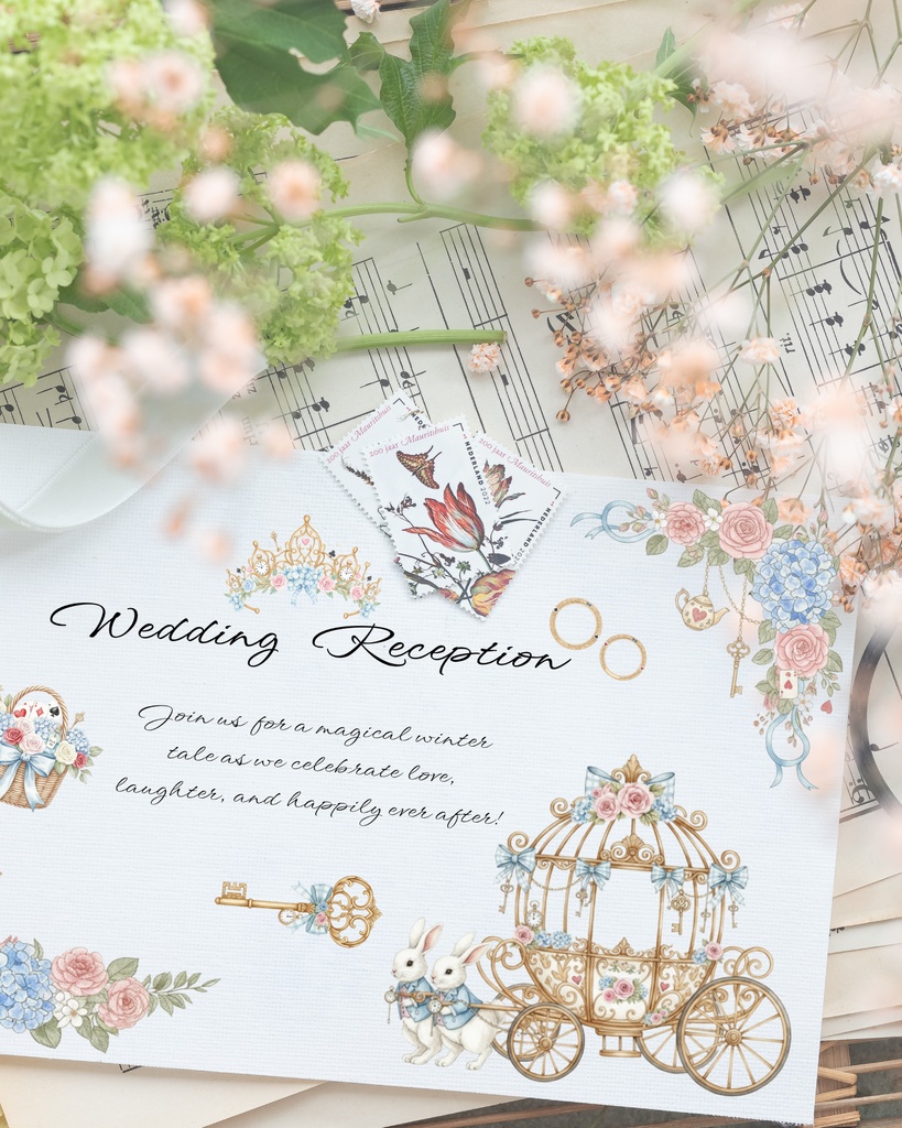 🎠 Wonderland Wedding |夢かわいい不思議の国ウエディングクリップアート 🎠