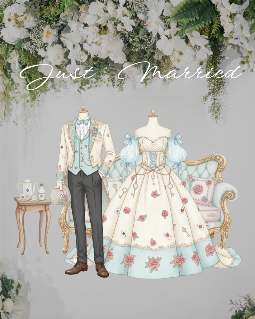 🎠 Wonderland Wedding |夢かわいい不思議の国ウエディングクリップアート 🎠