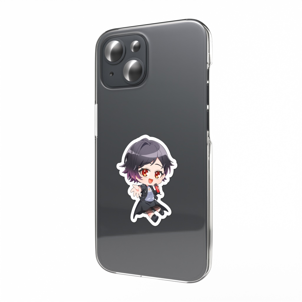 黒髪スマホステッカー