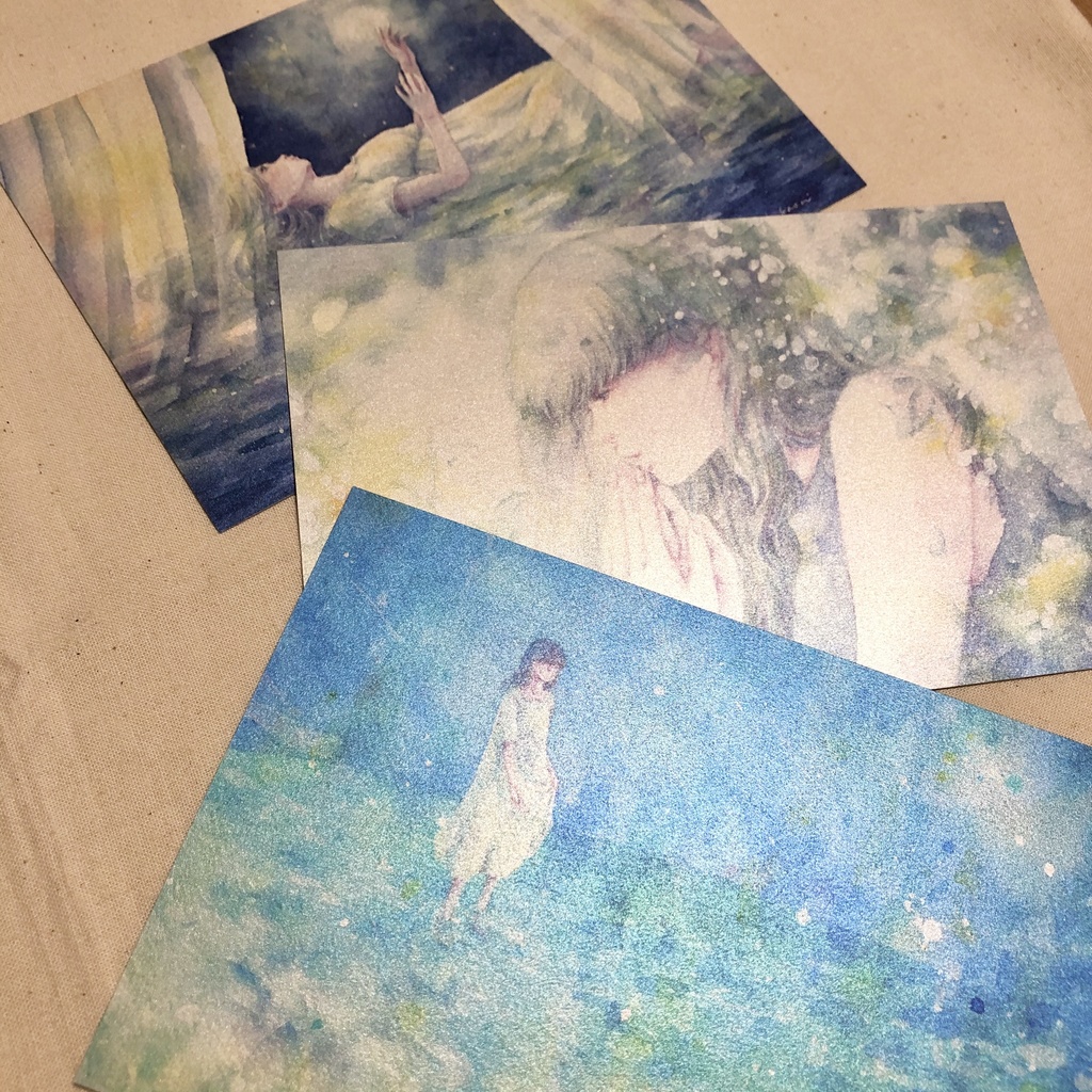 別れの雨　トリックアート　上下　カラフル　（アクリル絵の具）　送料無料 別れの雨 トリックアート 上下 カラフル （アクリル絵の具