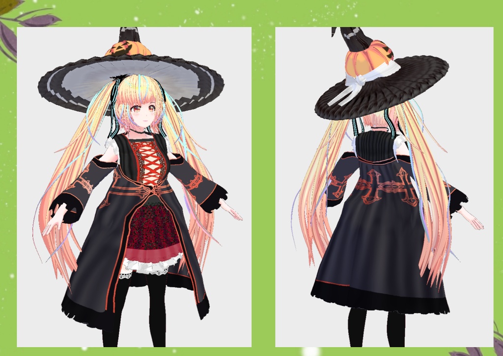 Vroid 衣装 ハロウィン 魔女 魔女の帽子 (10/30に増量)