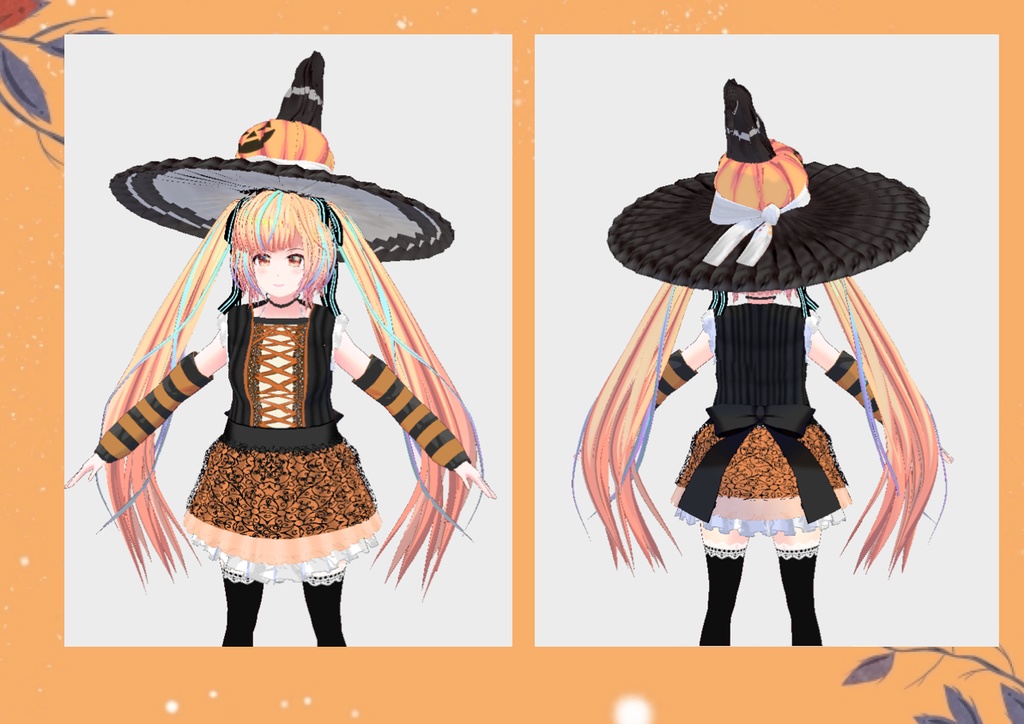 Vroid 衣装 ハロウィン 魔女 魔女の帽子 (10/30に増量)