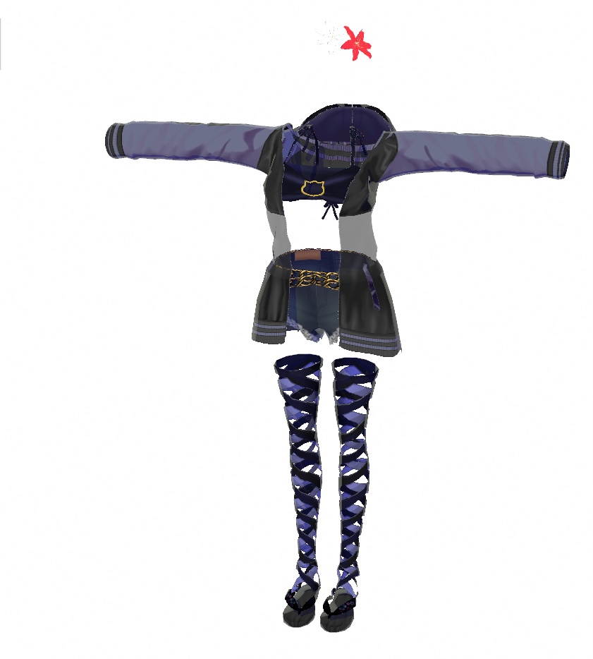 VRoid 水着 透け パーカー VRoid衣装