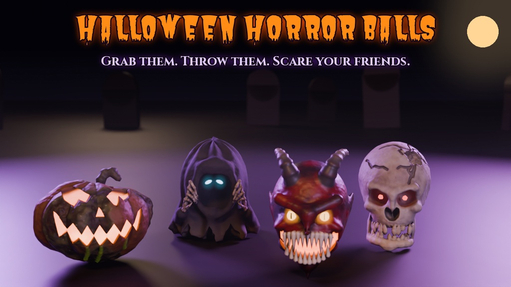 【VRChat PC+Quest】ハロウィン・ホラーボール15種 Halloween Horror Balls