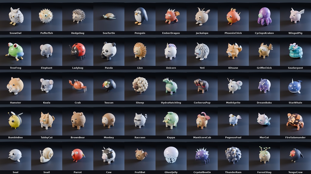 【VRChat PC+Quest】アニマルボール50種 Animal Balls