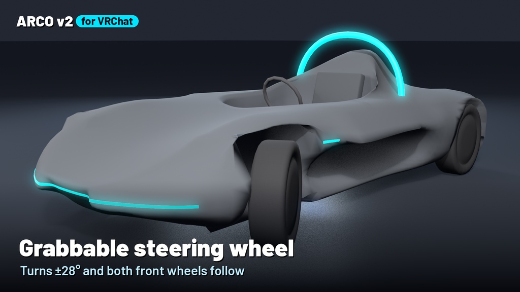 ARCO v2 — Barchetta Car for VRChat Avatars (PC) / VRChat用 車アクセサリー