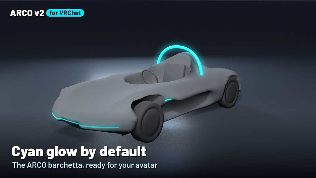 ARCO v2 — Barchetta Car for VRChat Avatars (PC) / VRChat用 車アクセサリー