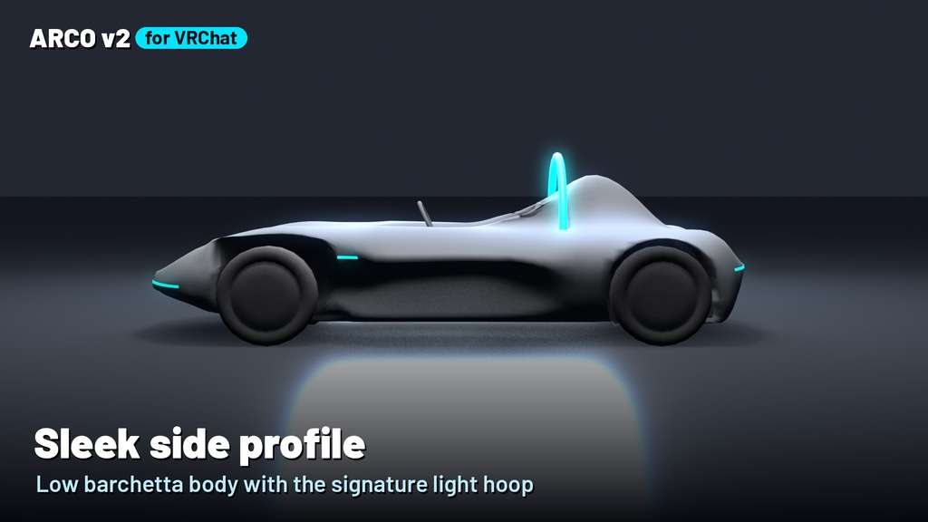 ARCO v2 — Barchetta Car for VRChat Avatars (PC) / VRChat用 車アクセサリー