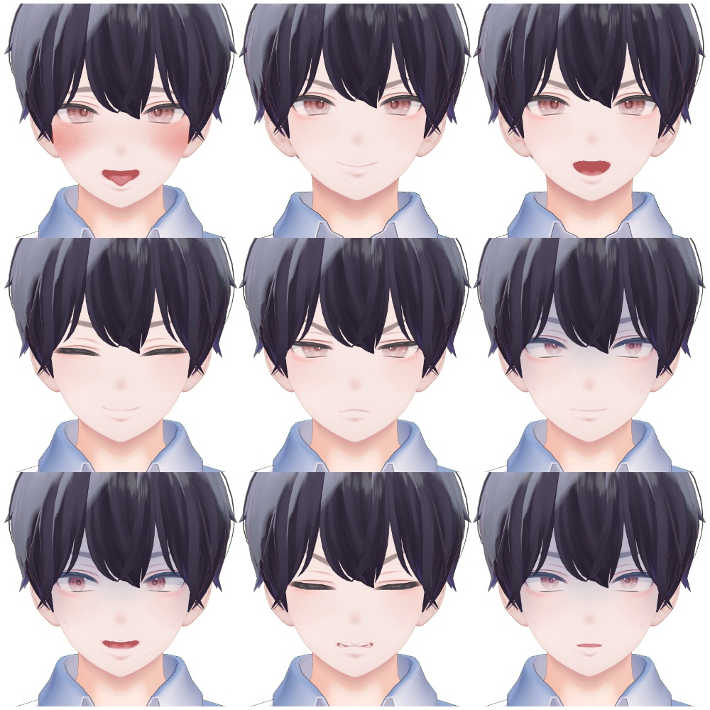 【無料】森羅(shinra)少年風 表情アニメーション