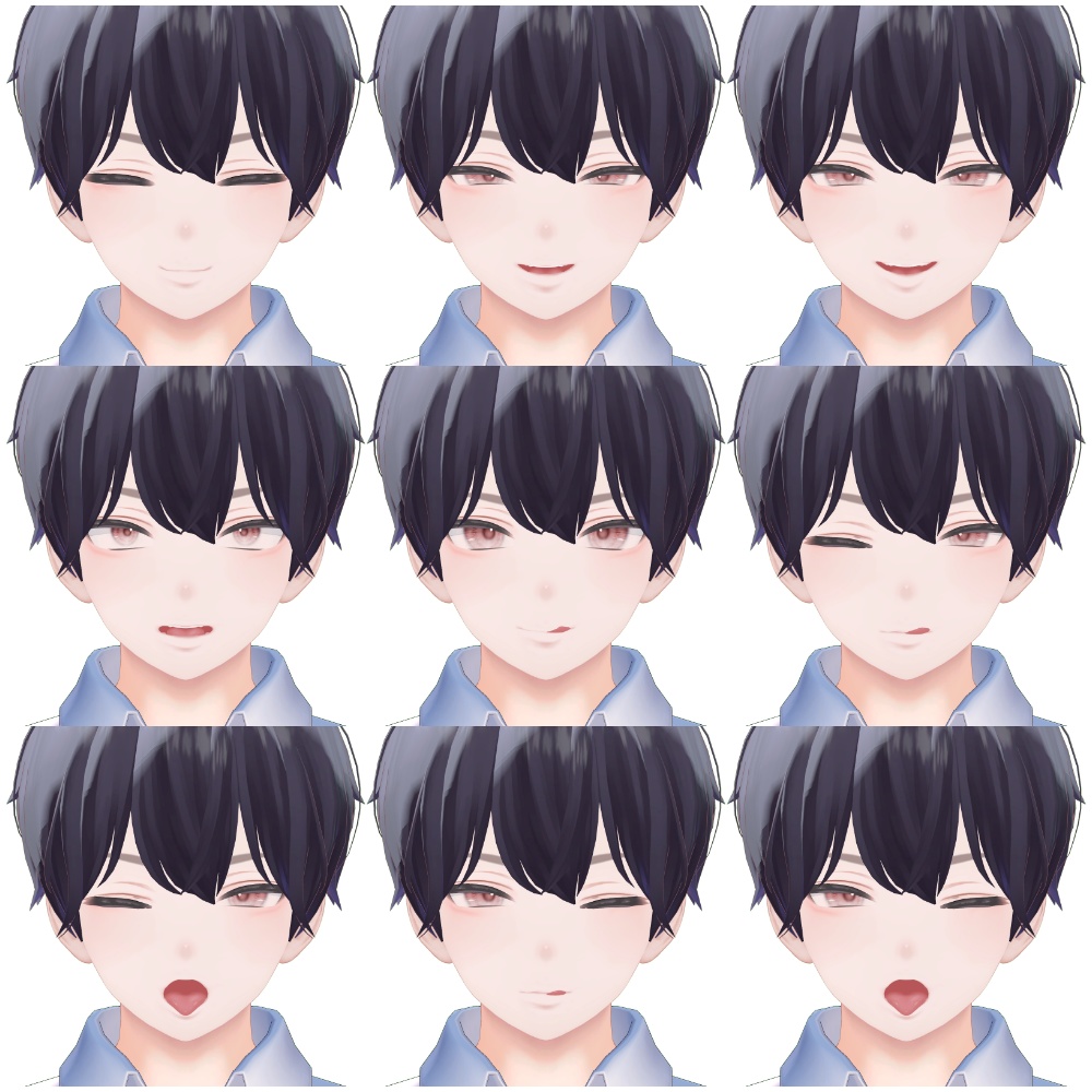 【無料】森羅(shinra)少年風 表情アニメーション
