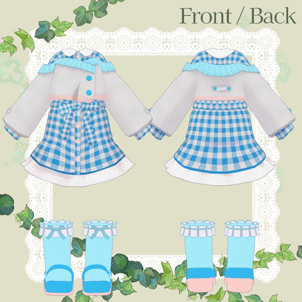 【まめフレンズ対応】春風のシャツワンピ