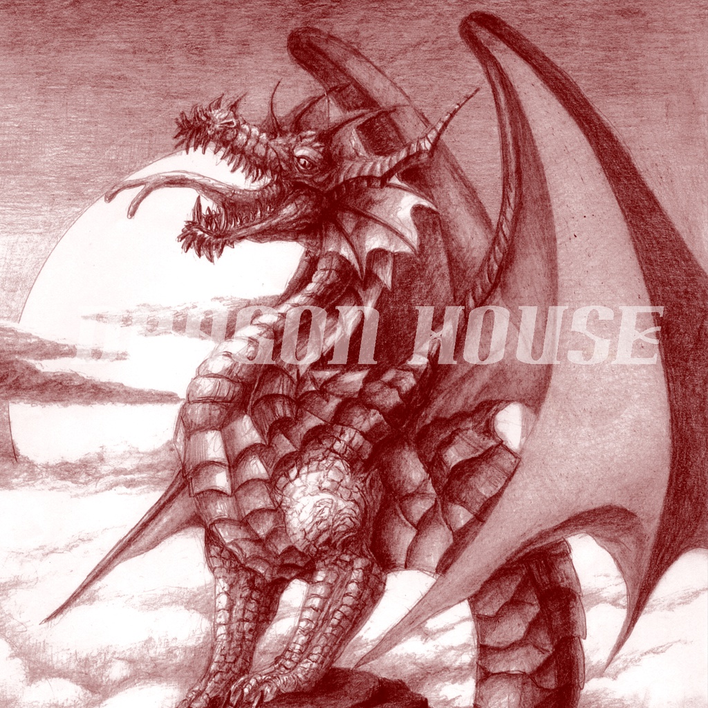イラスト素材 ドラゴン 赤竜 Dragon House Booth