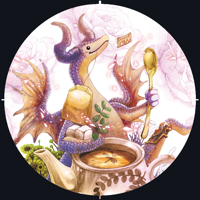 缶バッジ　ティーポットドラゴン
