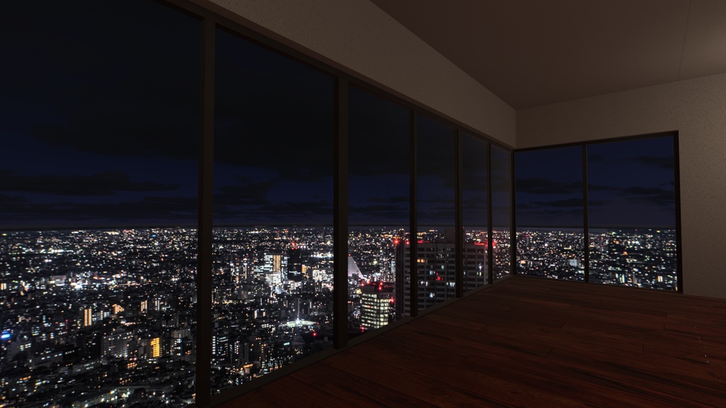 【8k夜景Skybox】ラグジュアリー夜景パノラマ・高級マンション風
