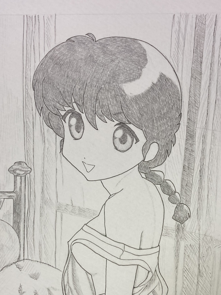 【アナログ絵】早乙女らんま×お尻【らんま1/2】原画1枚