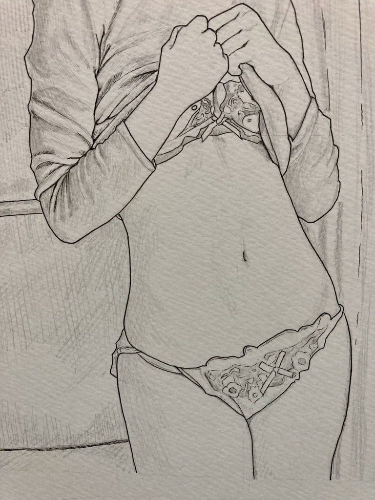 【アナログ絵】岩倉玲音×下着【lain】原画1枚