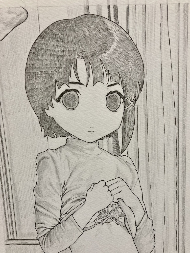 【アナログ絵】岩倉玲音×下着【lain】原画1枚