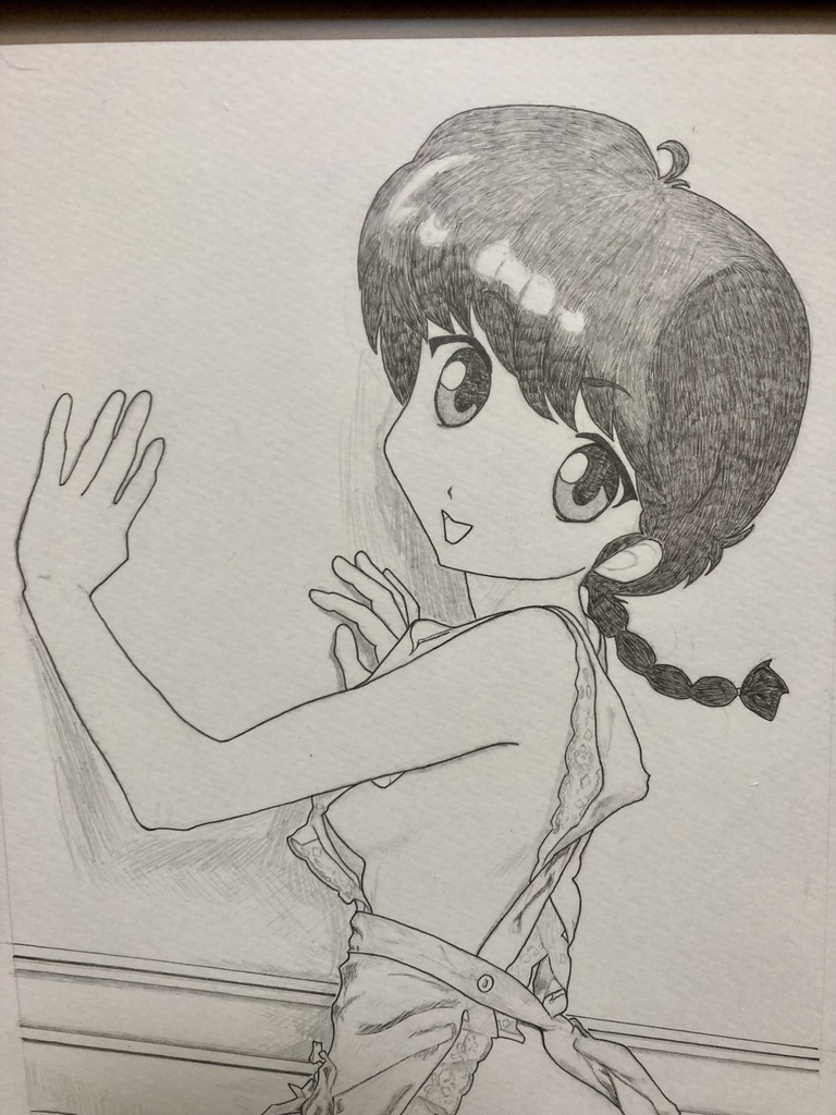 【アナログ絵】らんま×裸エプロン【らんま1/2】原画1枚