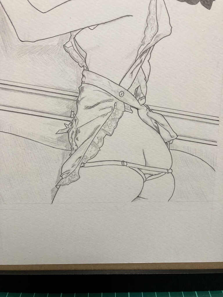 【アナログ絵】らんま×裸エプロン【らんま1/2】原画1枚