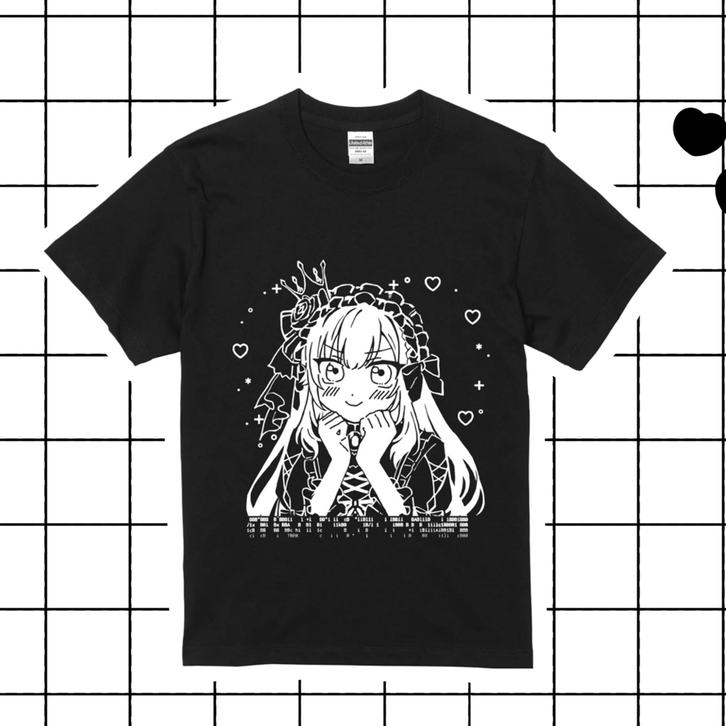 卯月コウ女装黒Tシャツ