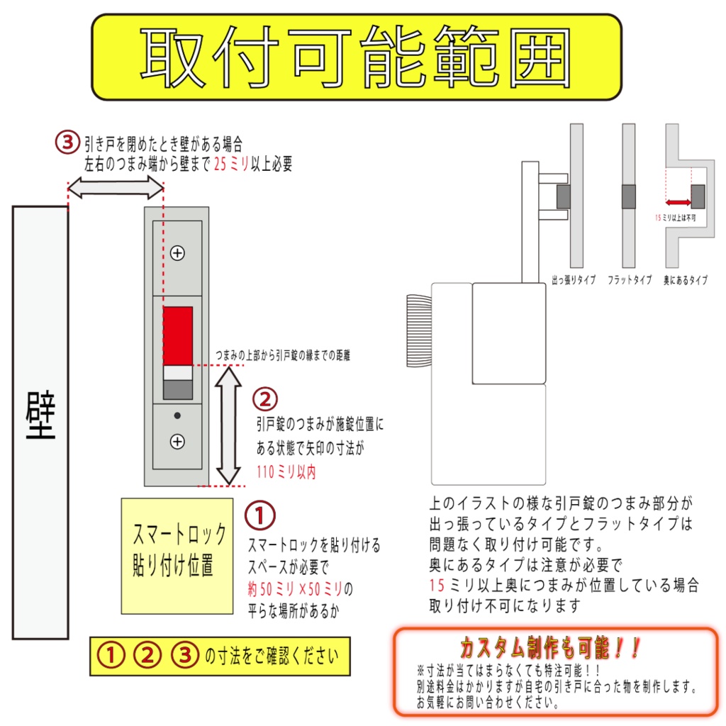 SwitchBot スイッチボット スマートロックPro、スマートロック(旧タイプ) 引き戸 アダプター