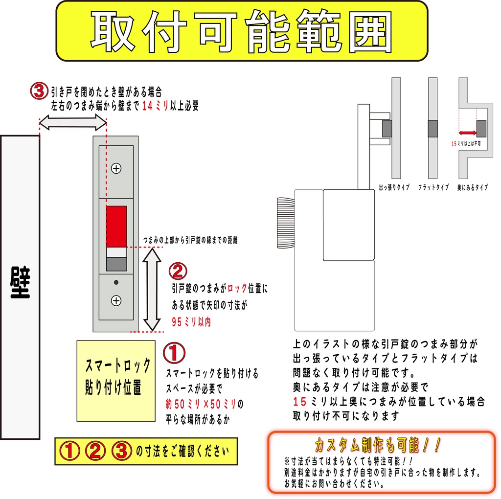 SwitchBot スイッチボット スマートロックPro、スマートロック(旧タイプ) 引き戸 アダプター