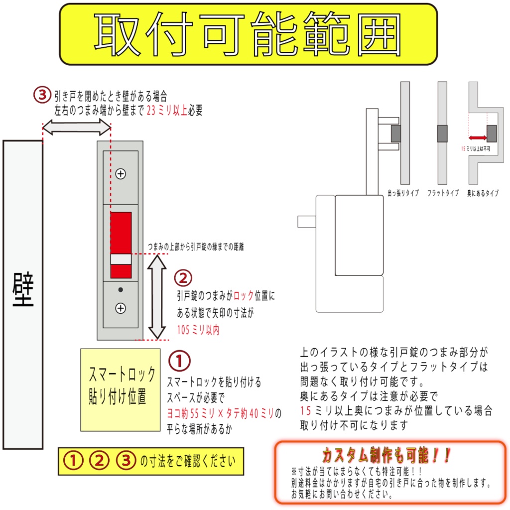 SESAME5 セサミ5 スマートロック引き戸アダプター