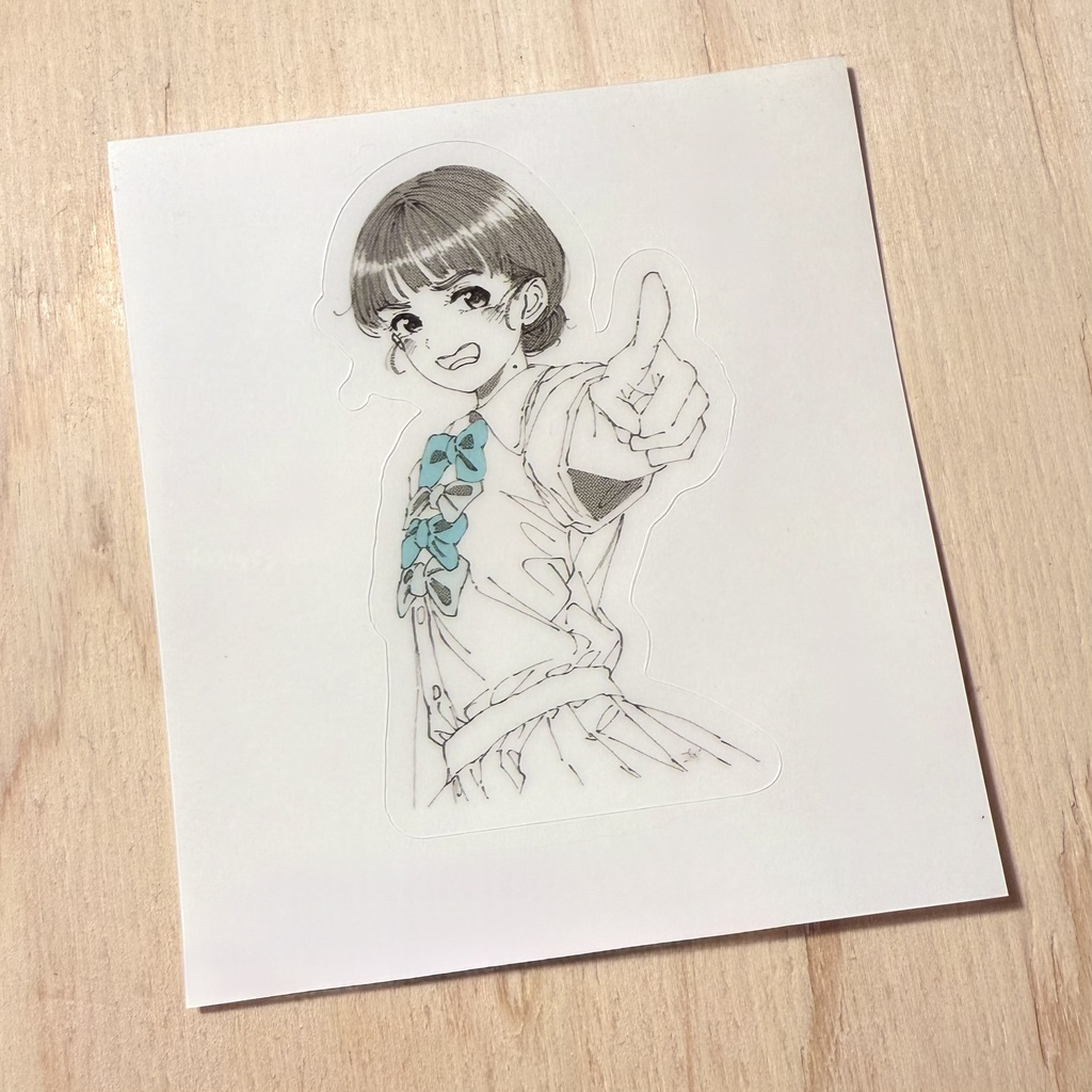 馬剃天愛星　クリアステッカー 5×7.7 cm 負けヒロインが多すぎる