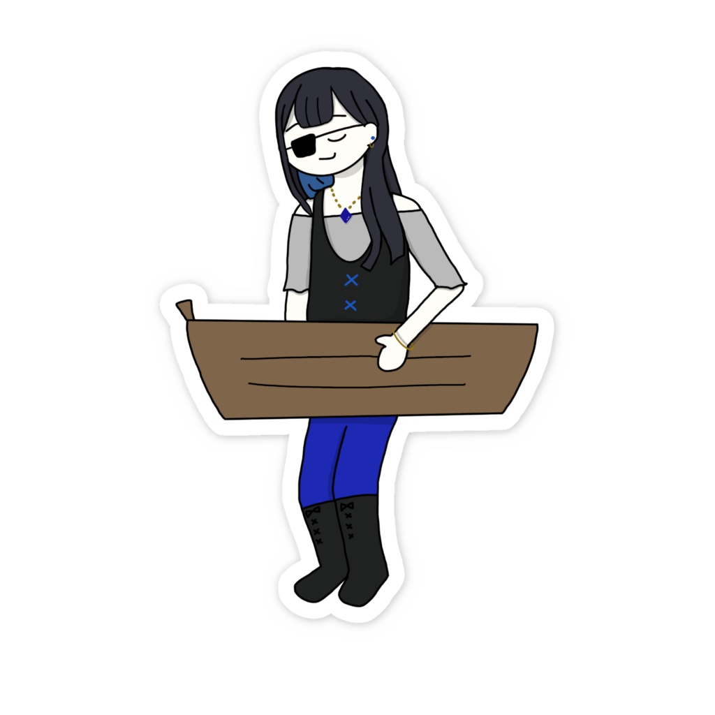 こまるのステッカー(船長)