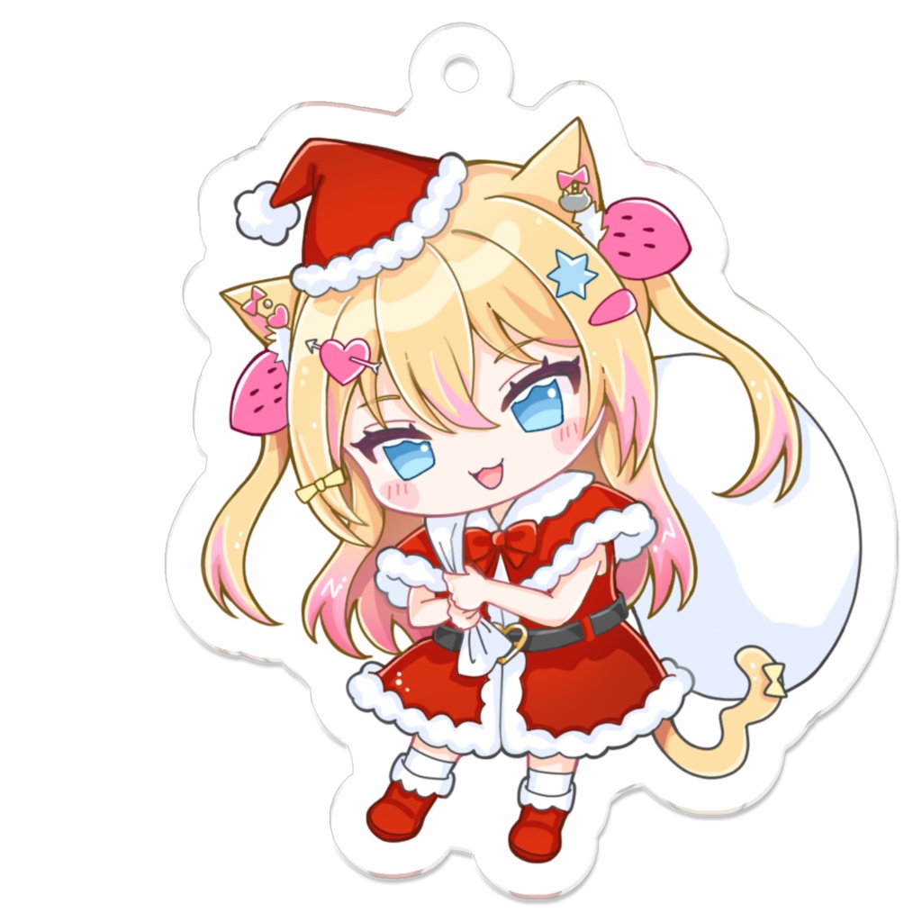 猫矢ゆみ🐱アクリルキーホルダー💘クリスマスver. 50mm