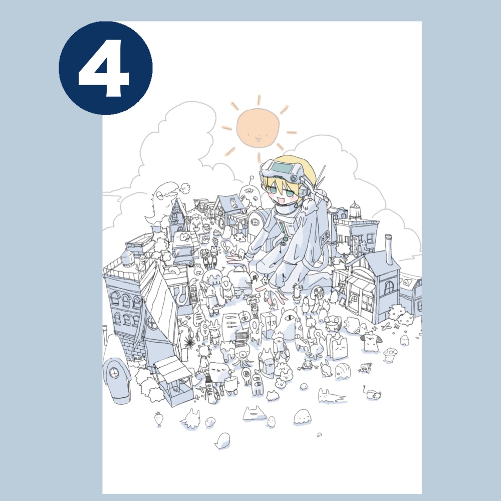 デジタルイラストポストカード