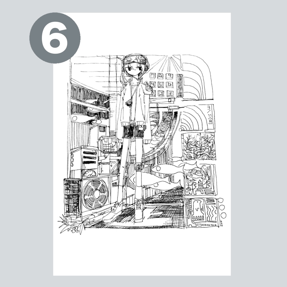 アナログイラストポストカードA