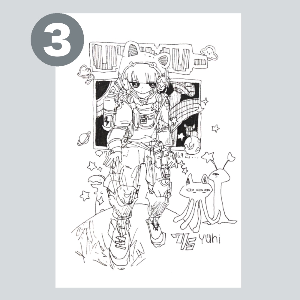 アナログイラストポストカードA