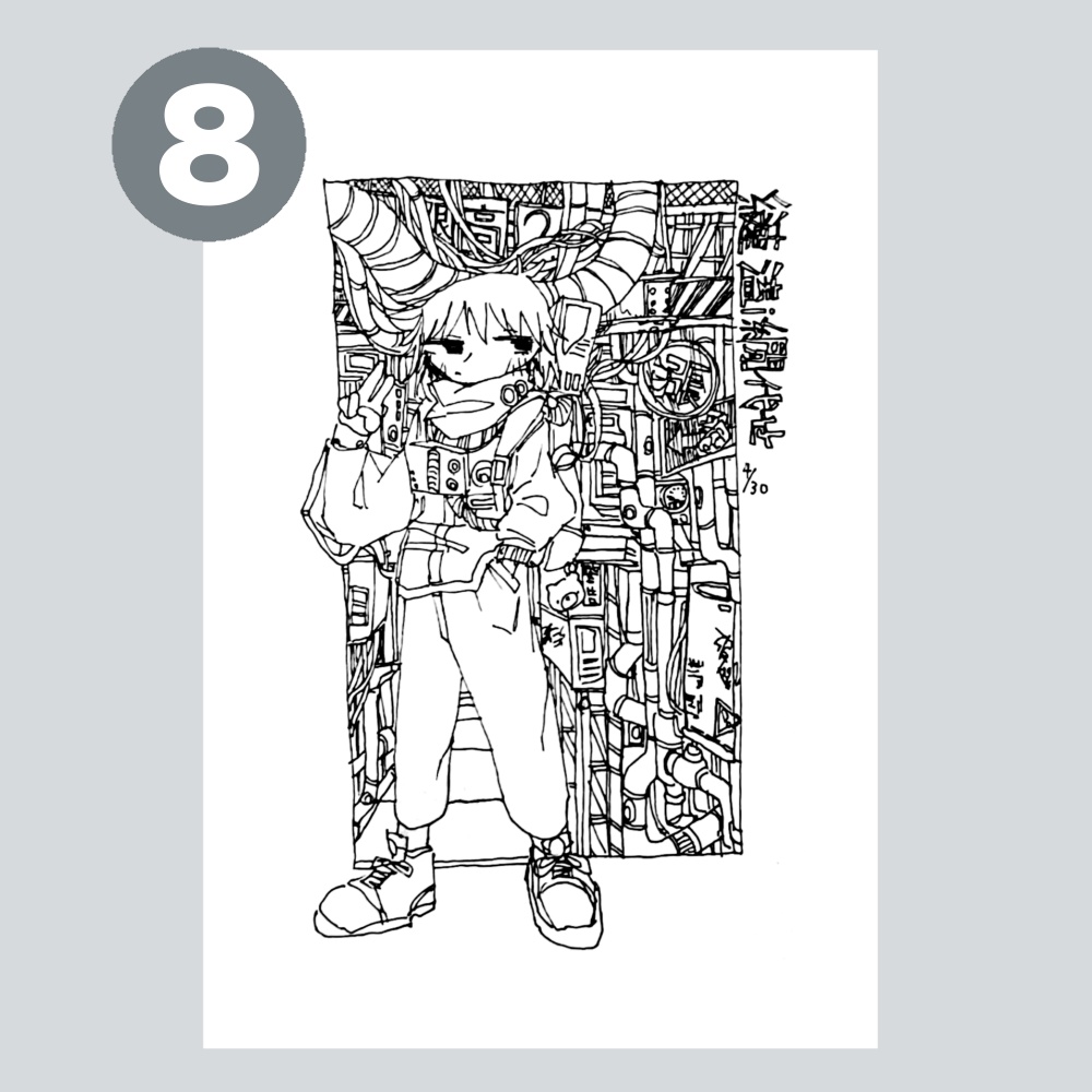 アナログイラストポストカードA