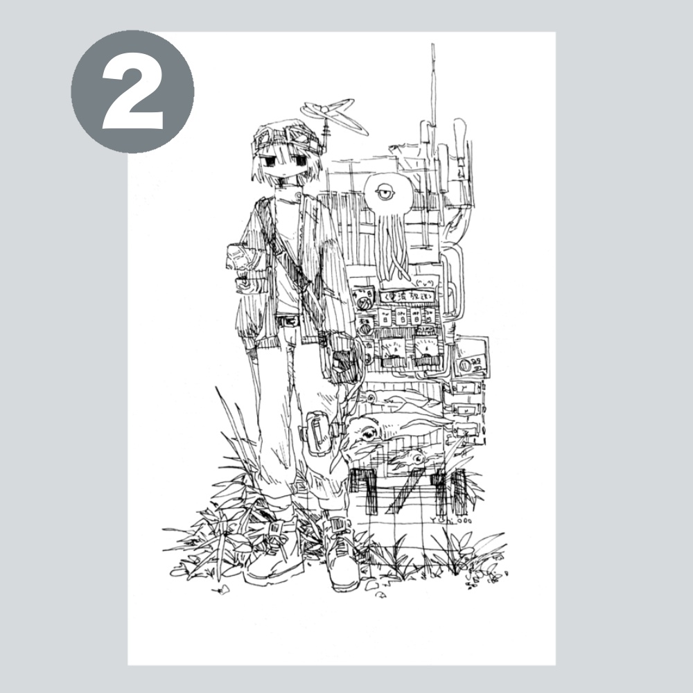 アナログイラストポストカードA