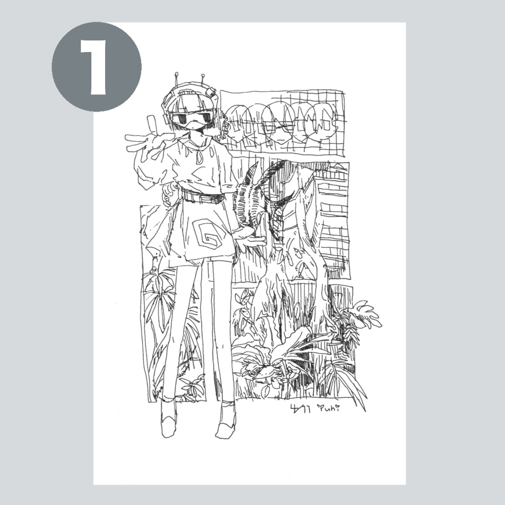 アナログイラストポストカードA